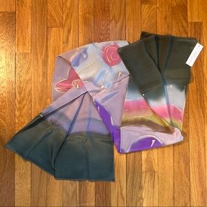 Floral Silk Water Color Scarf (new with tags)